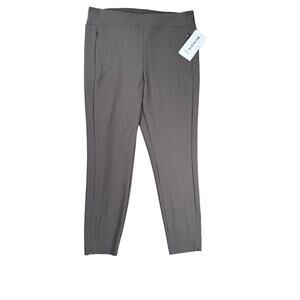 Athleta Stellar Pant Size 16 Legging UPF Grey Zip Hem Fitted Stretch NWT